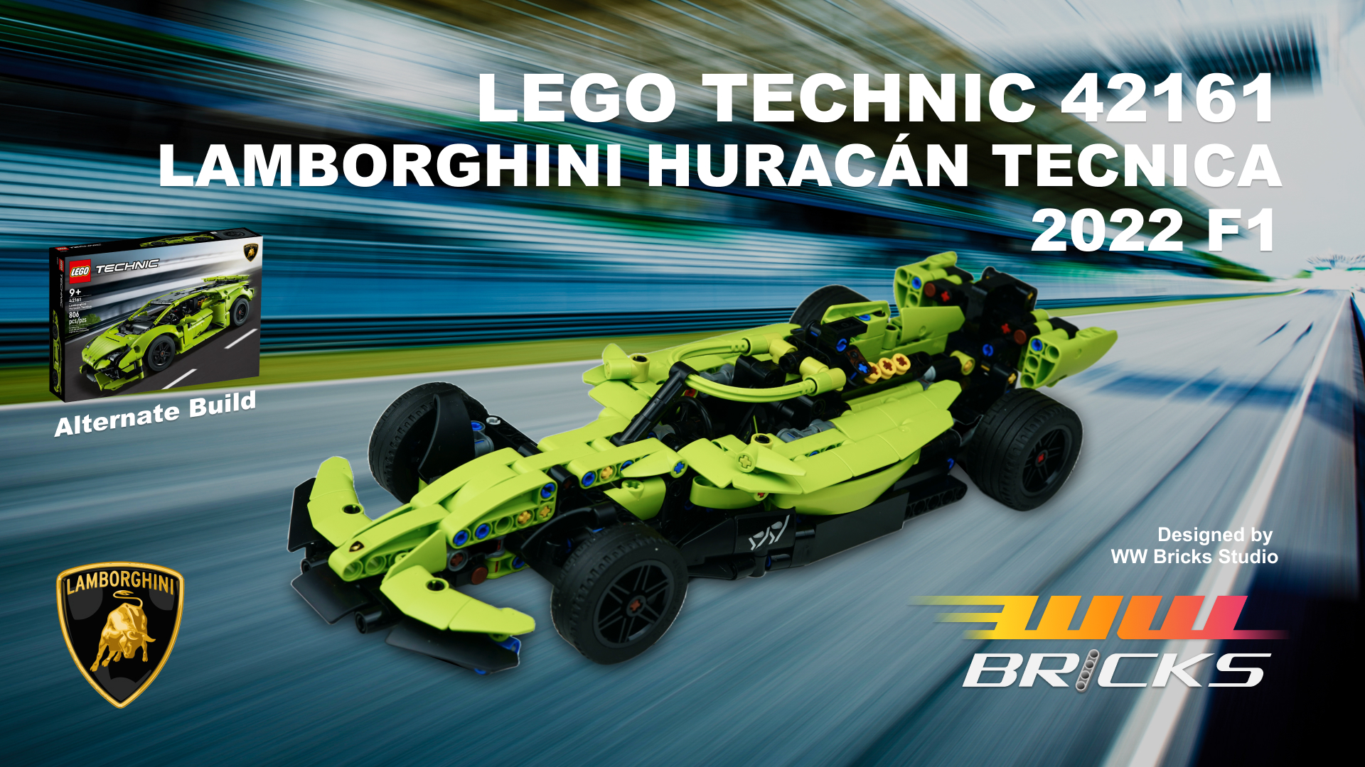 2022 F1 - LEGO Technic 42161 Lamborghini Huracán Tecnica 42161 alternate build alternate build
