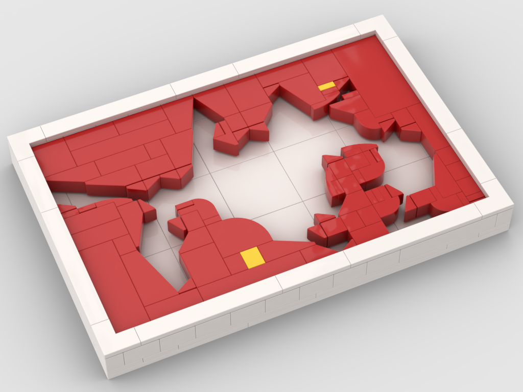 Abstract Lego Art - Fractured Harmony: The Brick Divide