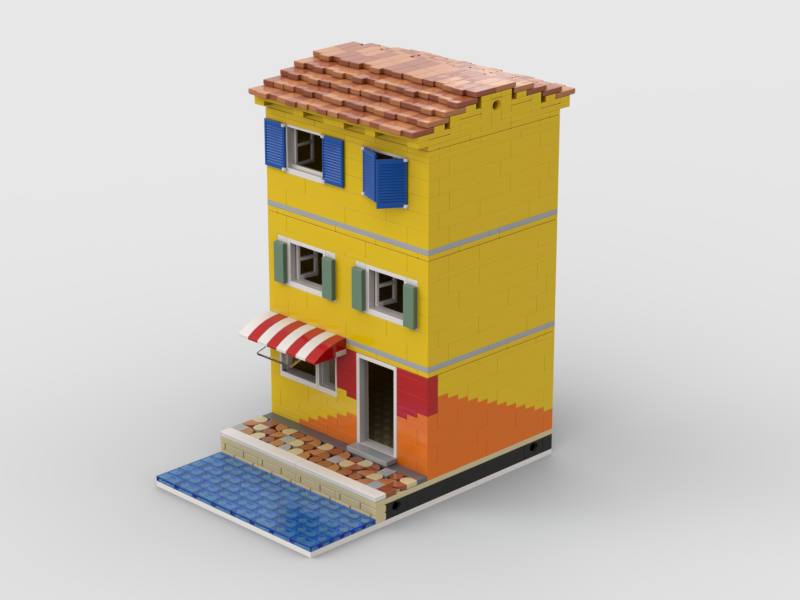 Burano Island Canal Building 1