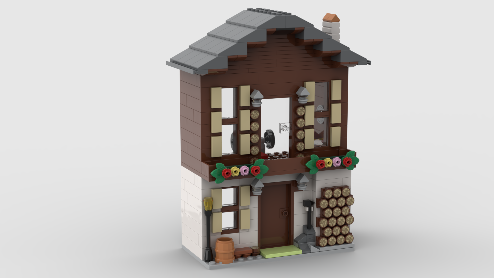 Modular Moc 40594 Houses of the World 3 Modular (MOC-157493) - LEGO MOC | MOC Tracker