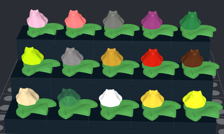 15 Colors of Frogs Display