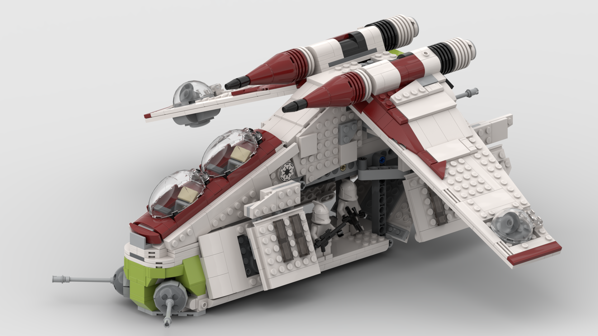 Republic Gunship - Budget Versions &amp; Improved Modern Set Style