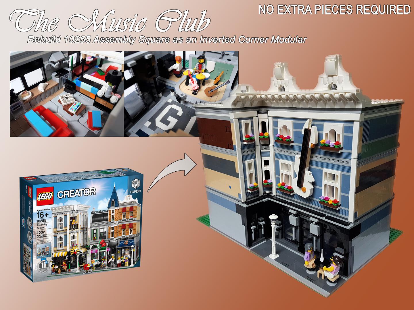 The Music Club Inverted Corner (10255 Assembly Square Alternate Model Modular)
