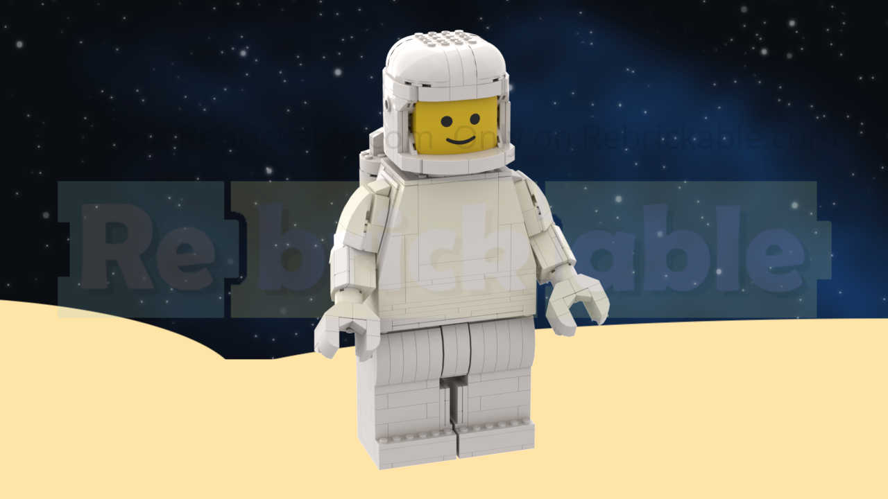 Classic Space: Upscale Spaceman Astronaut Minifigure in WHITE
