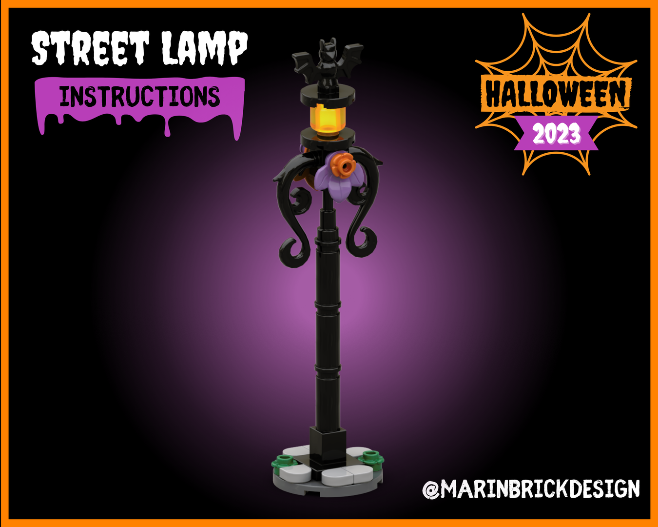 Spooky Street Lamp - Lego Halloween Moc