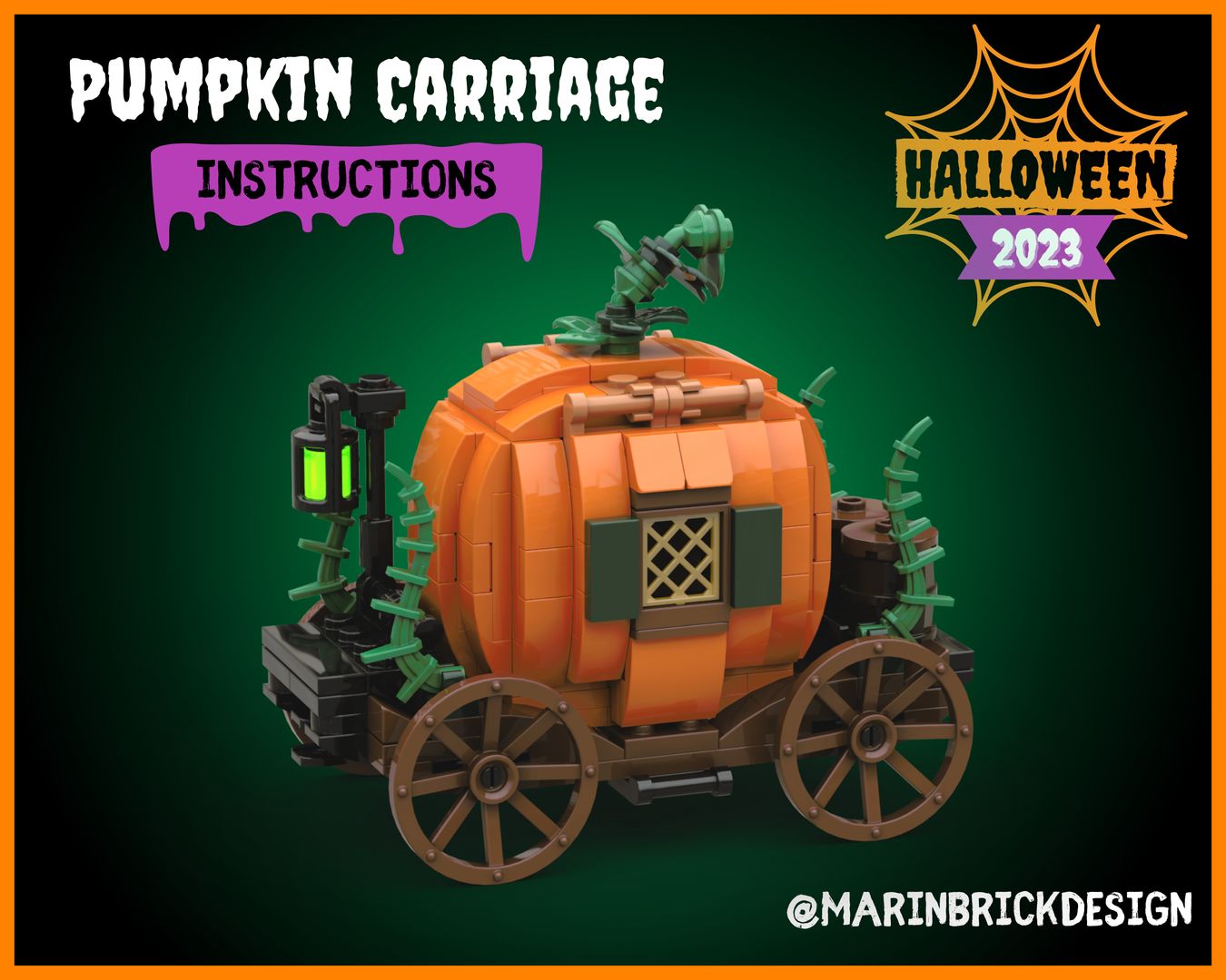 Pumpkin Carriage - Lego Spooky Halloween Moc