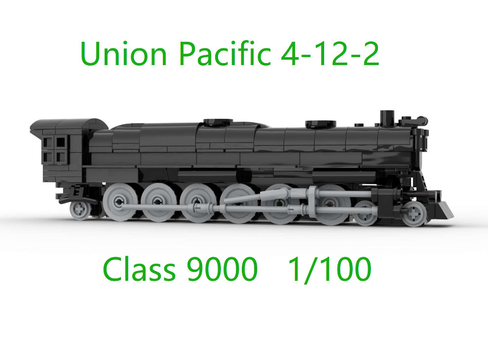 Union Pacific 9000 Class 4-12-2 Steam Locomotive 1/100 Scale