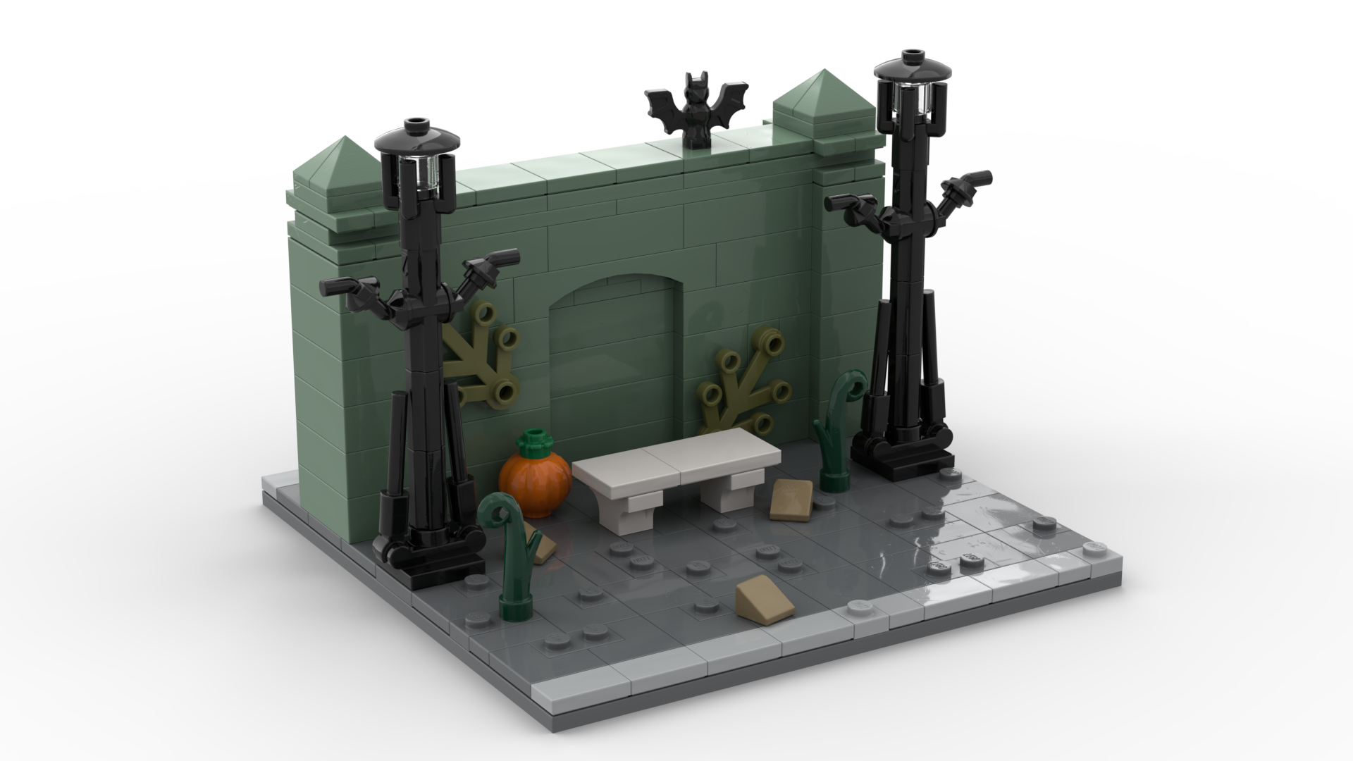 Halloween maze, mystical autumn setting inspired by The Shining