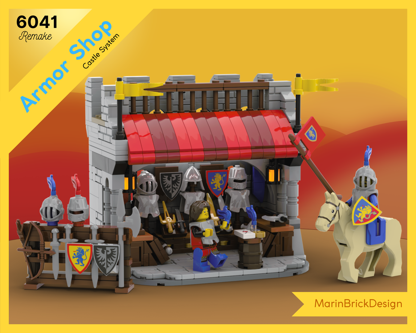 6041 - Armor Shop Remake - Lego Medieval Castle Moc