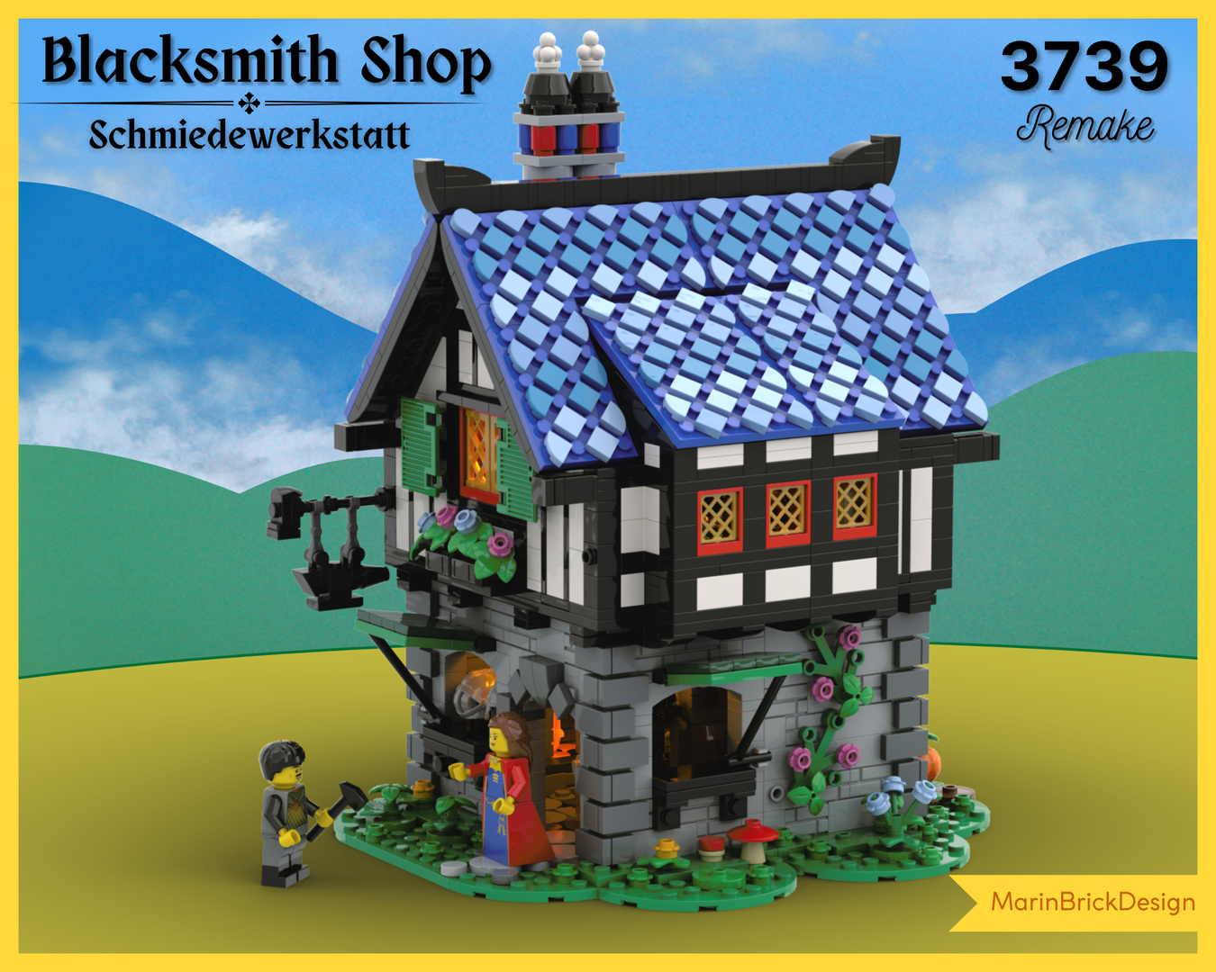 3739 Blacksmith Shop Remake - Lego Medieval Castle Moc