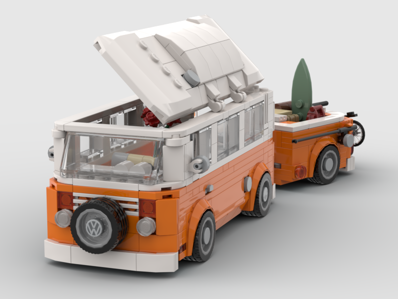 1973 Volkswagen T2 Camper Van with Trailer