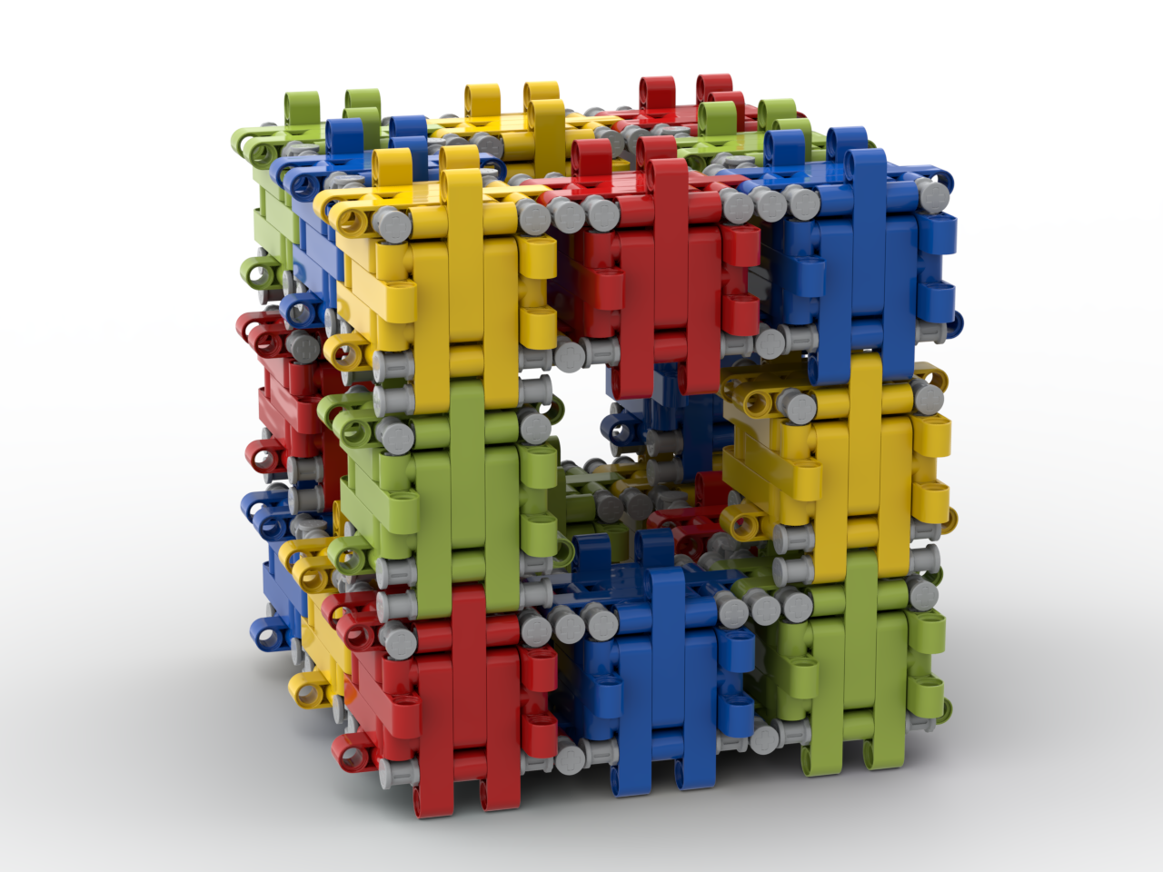 Level 1 Menger sponge ( base cube edge 6L )