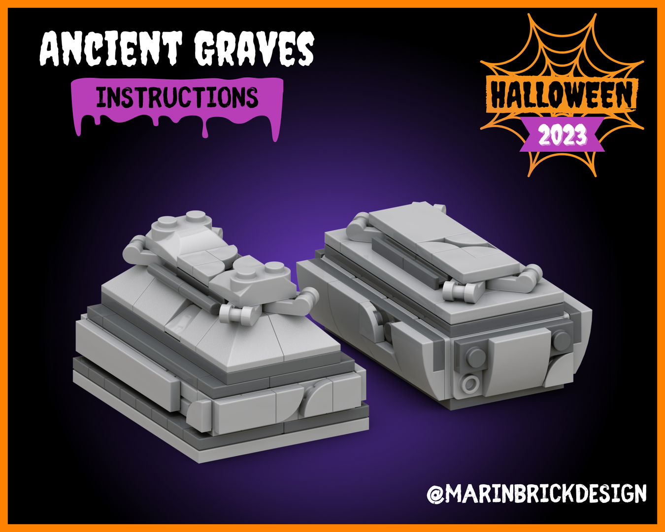 Ancient Graves - Lego Spooky Halloween Moc