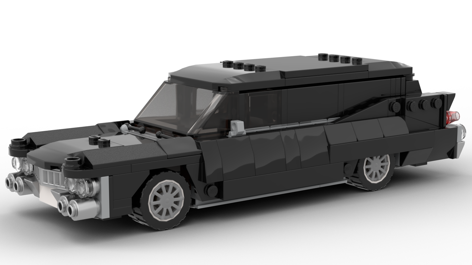 1959 Cadillac Hearse with all black back windows