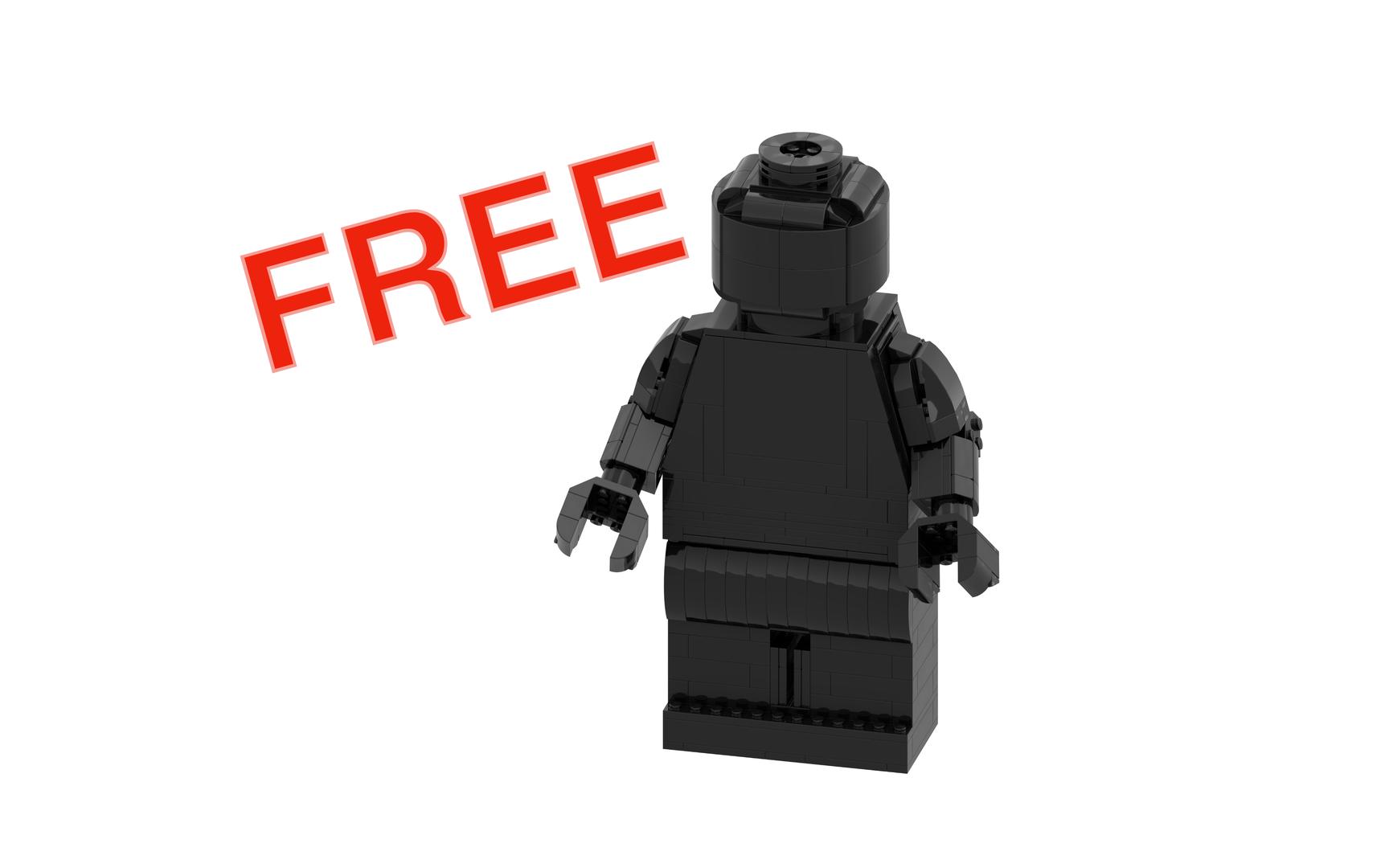 Up-Scaled LEGO Minifigure - Monochrome Black
