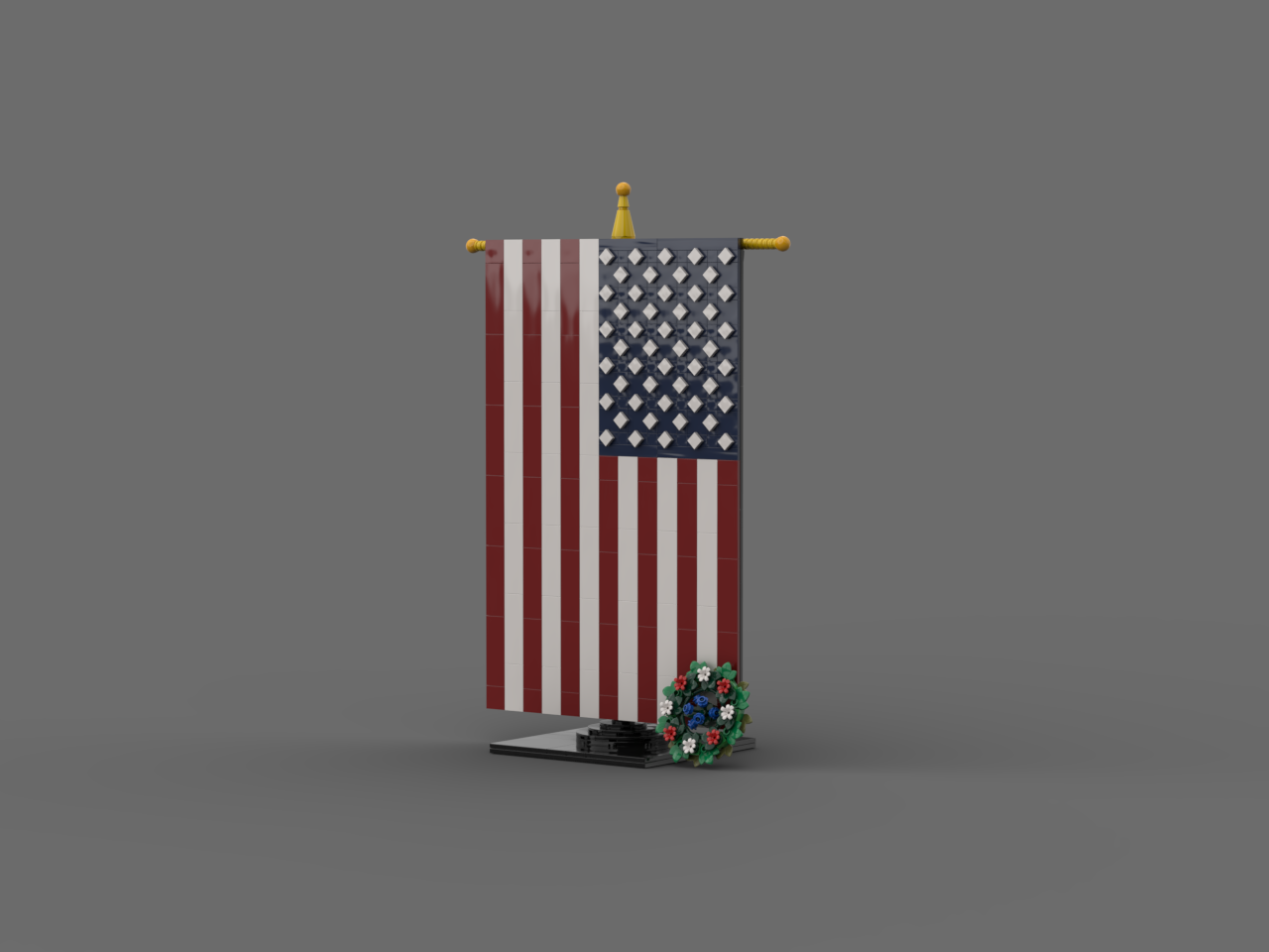 US Flag &amp; Wreath (addon for my Bald Eagle MOC)