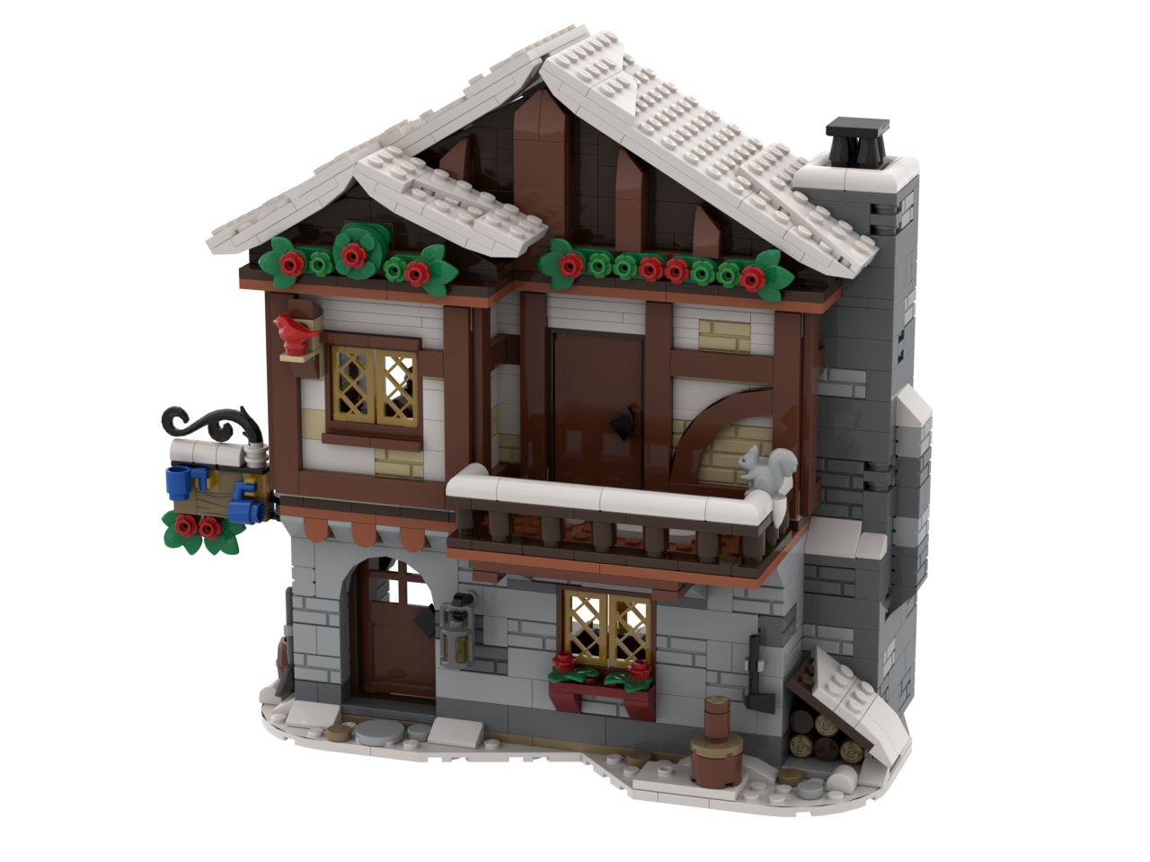 Medieval Tarvern in winter