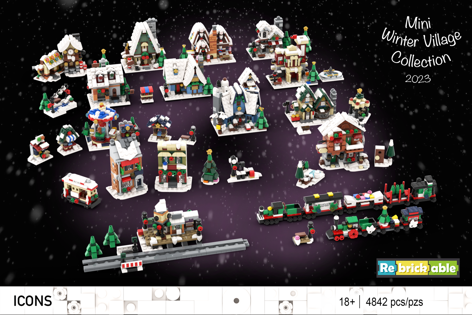 Mini Winter Village Collection 2023 - The Full Set of 15