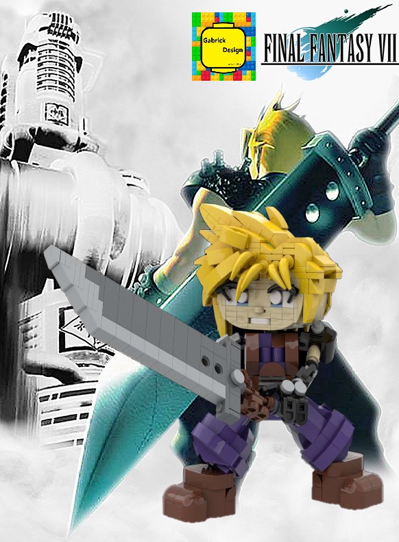 BrickPop Cloud Strife -Final Fantasy VII-