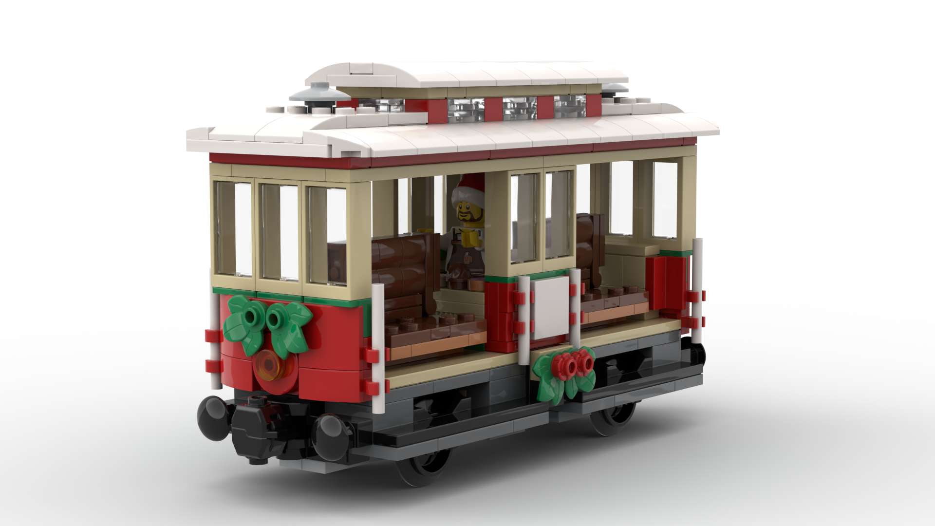 Christmas tram wagon