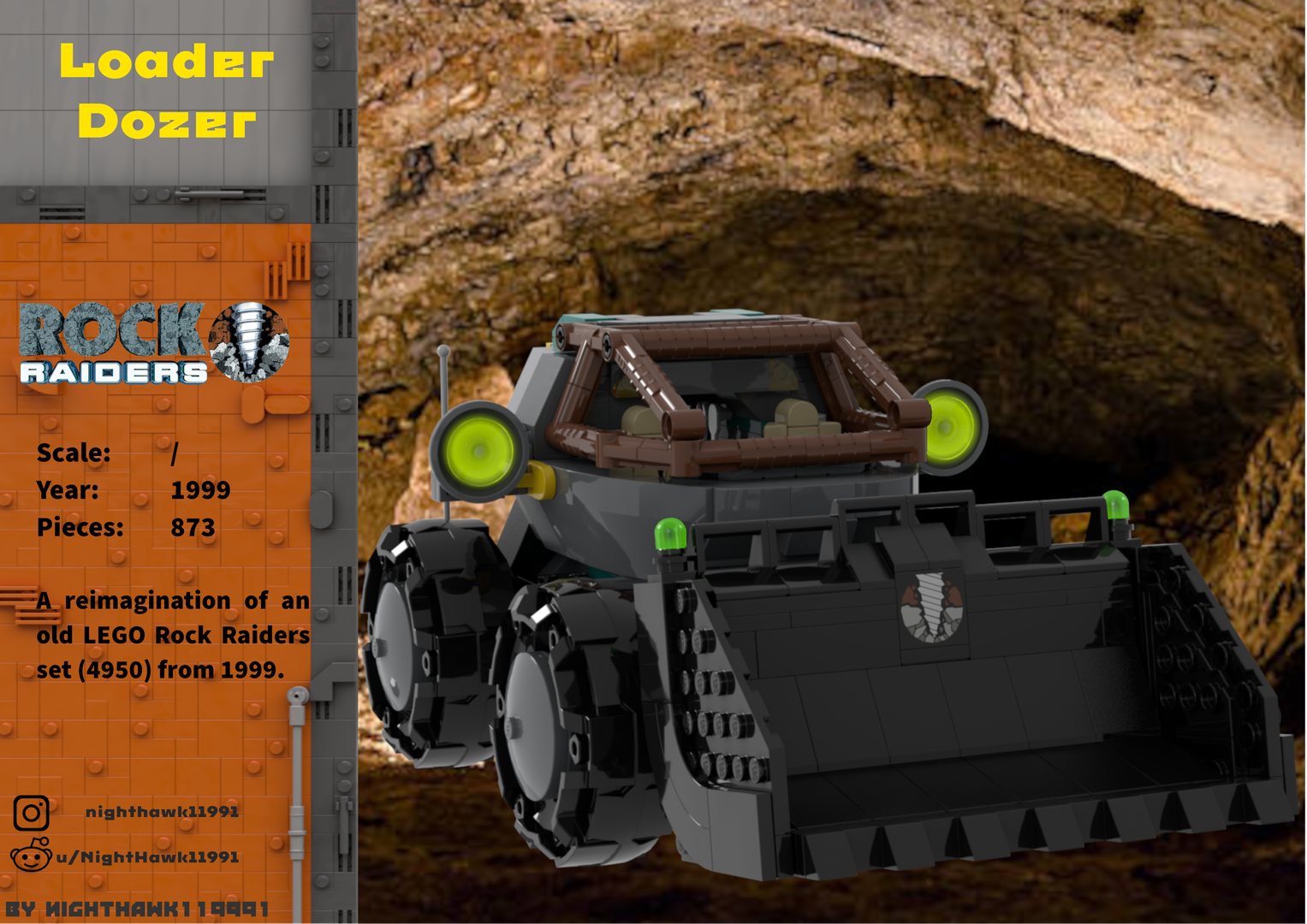 Lego Rock Raiders Loader Dozer