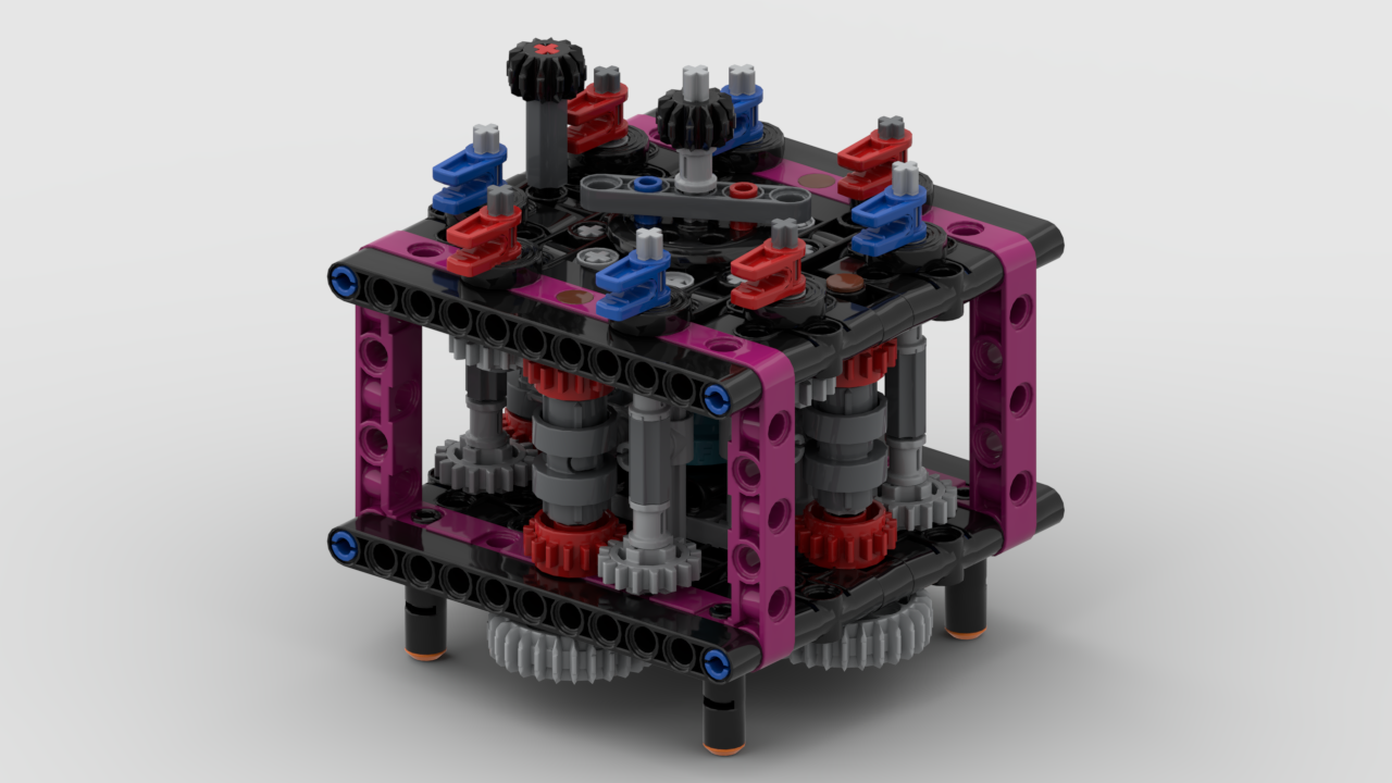 Lego MOC distribution transmission 8 outputs
