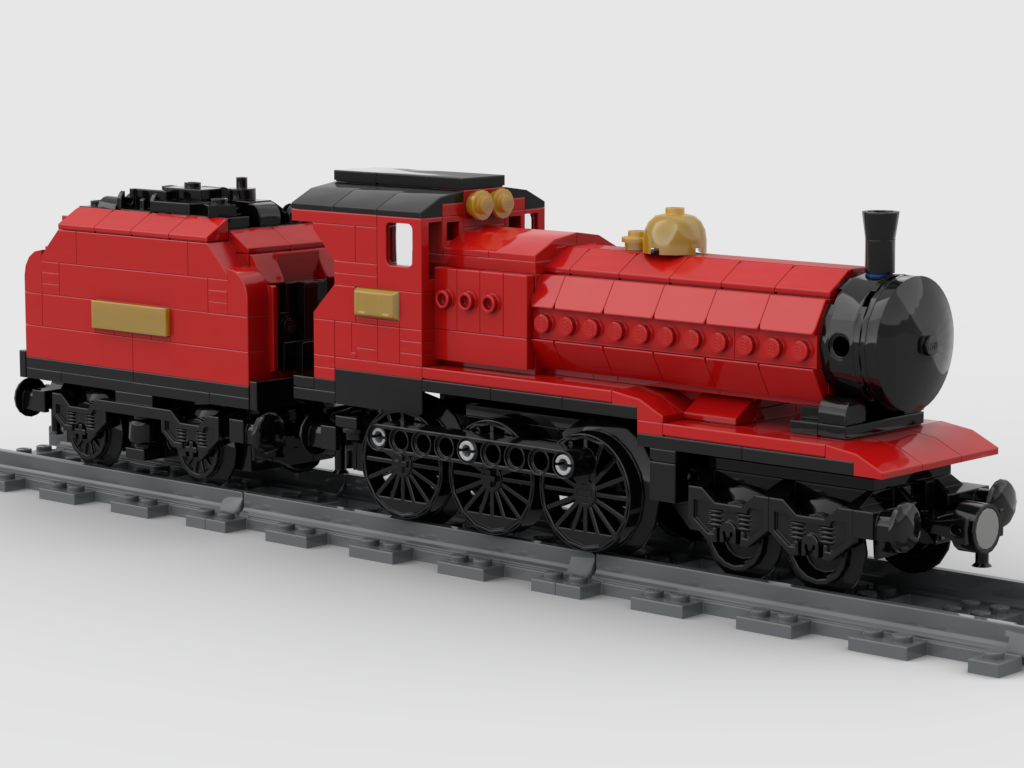 Red 4-6-0 Steam Locomotive (Australian/British Inspired)