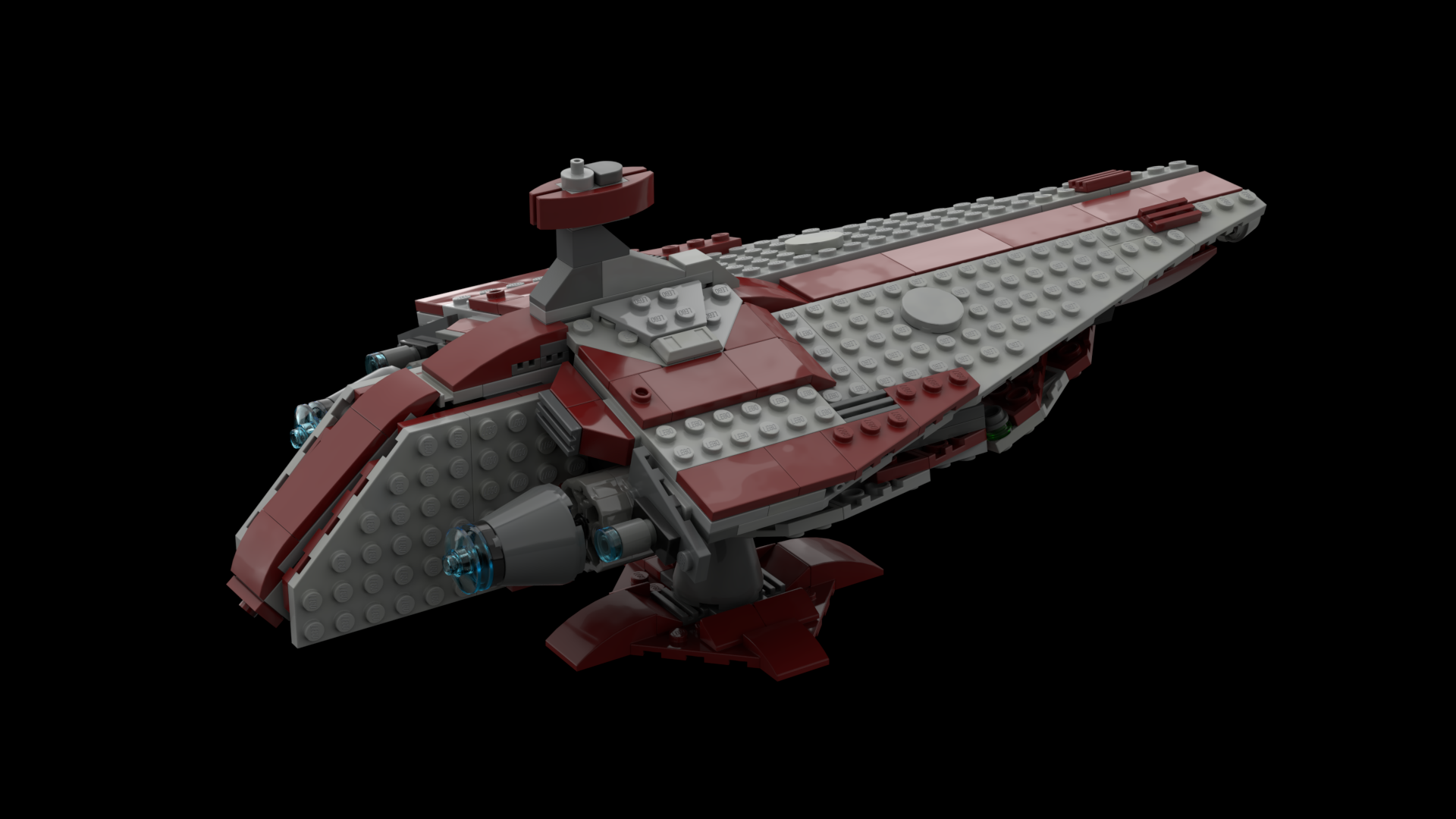 Acclamator-class Clone Assault ship - alternative from Ahsoka T6 jedi shuttle (75362) alternate build