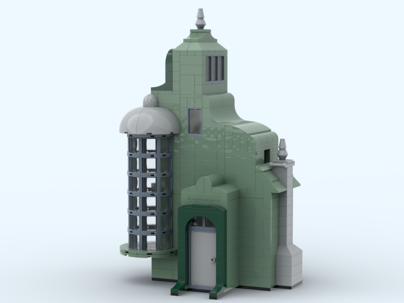 Green and Sand Blue Modular House