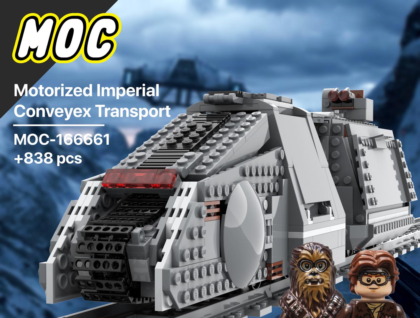 RC Star - Wars Train Imperial Conveyex Transport Motorized | Han - Solo | Rail | Eisenbahn | 75217 | Powered Up | Power Functions