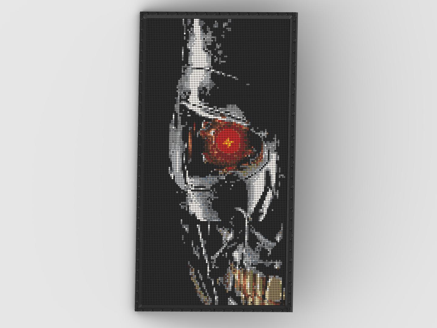 Terminator Point Painting with Round Tiles with Frame