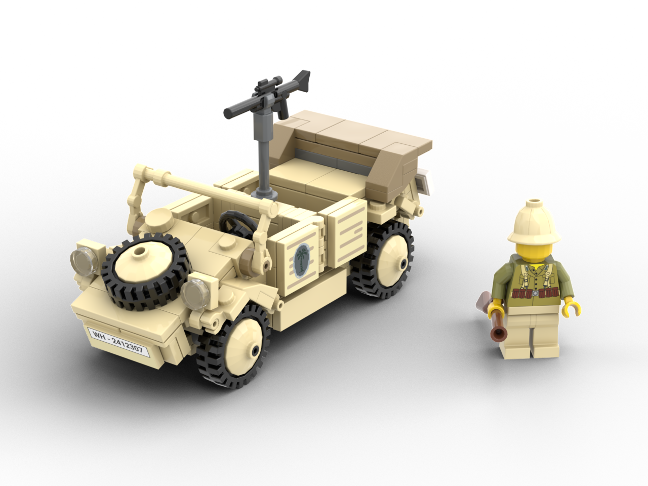 Kubelwagen - WW2 German Staff Car (1:35 minifigure scale)