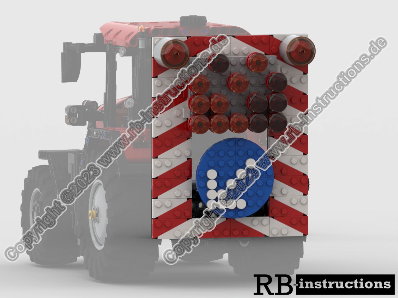 Barrier board for Claas Xerion 5000, Fastrac or other tractors (Absperrtafel)