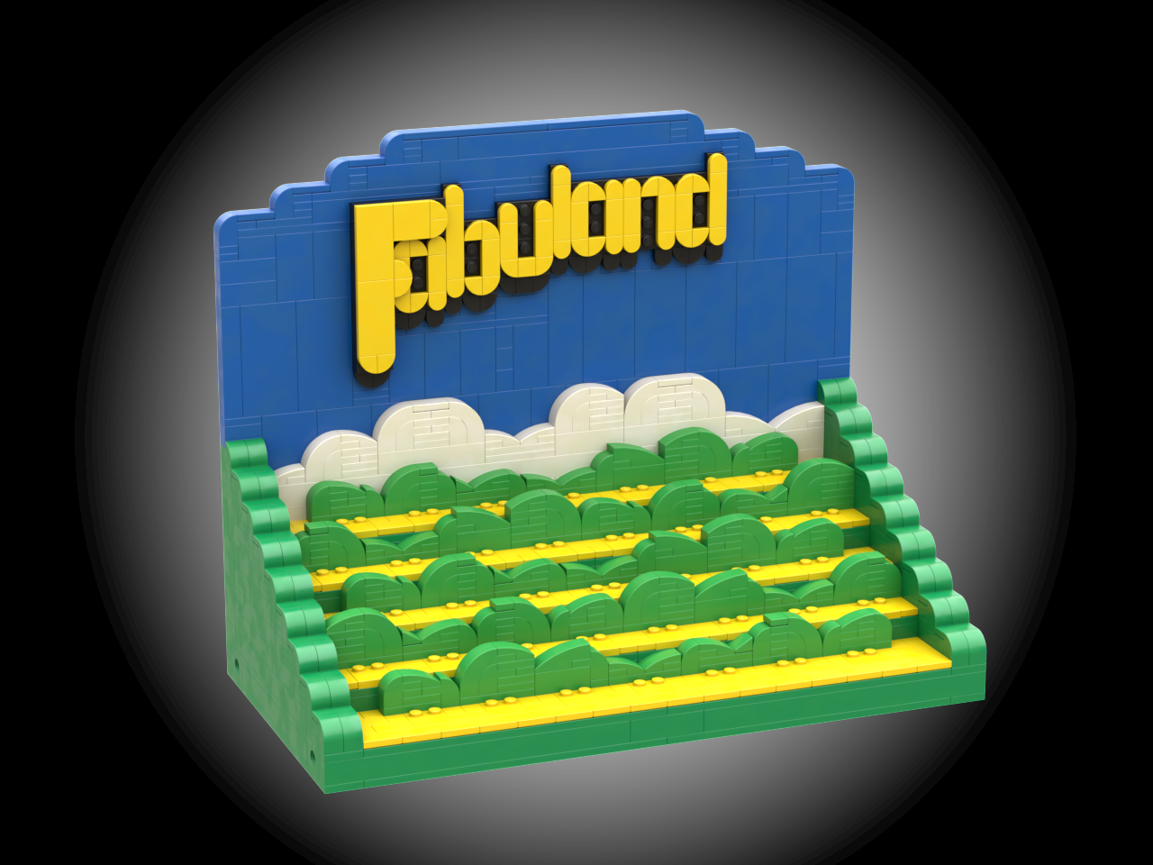 Fabuland Minifig Display Stand Blue