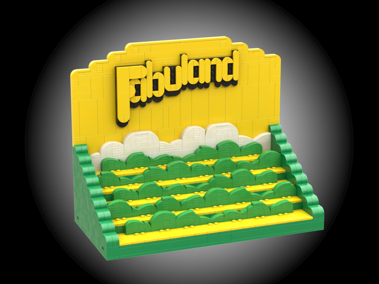 Fabuland Minifig Display Stand Yellow