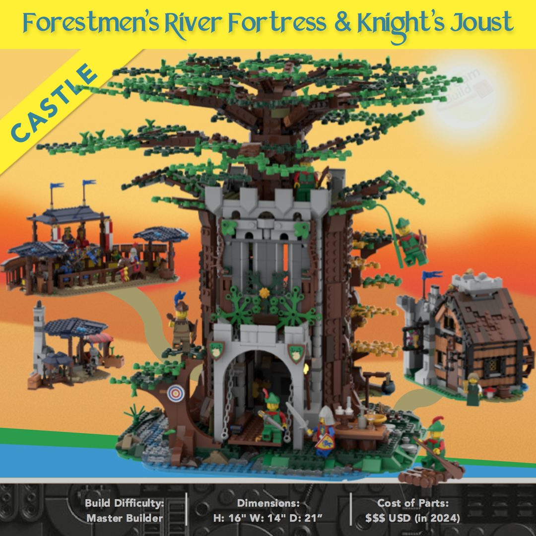 Forestmen Fortress &amp; Joust Tournament - 31120 &amp; 21318 Modification