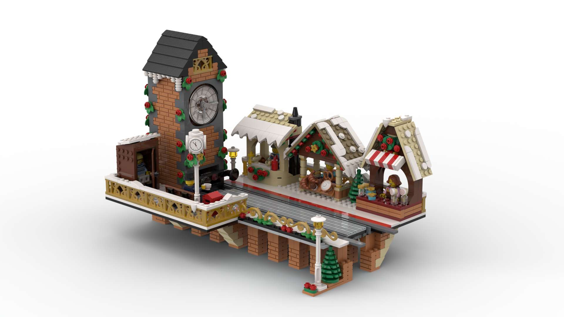 Christmas railway viaduct - beginning of the track