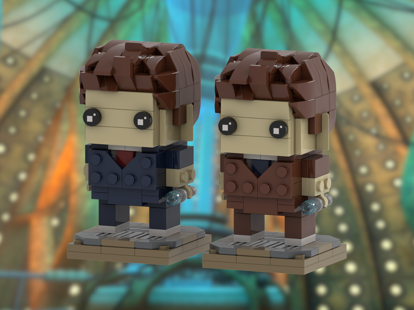 10th Doctor Brickhead - Blue and Brown Suit