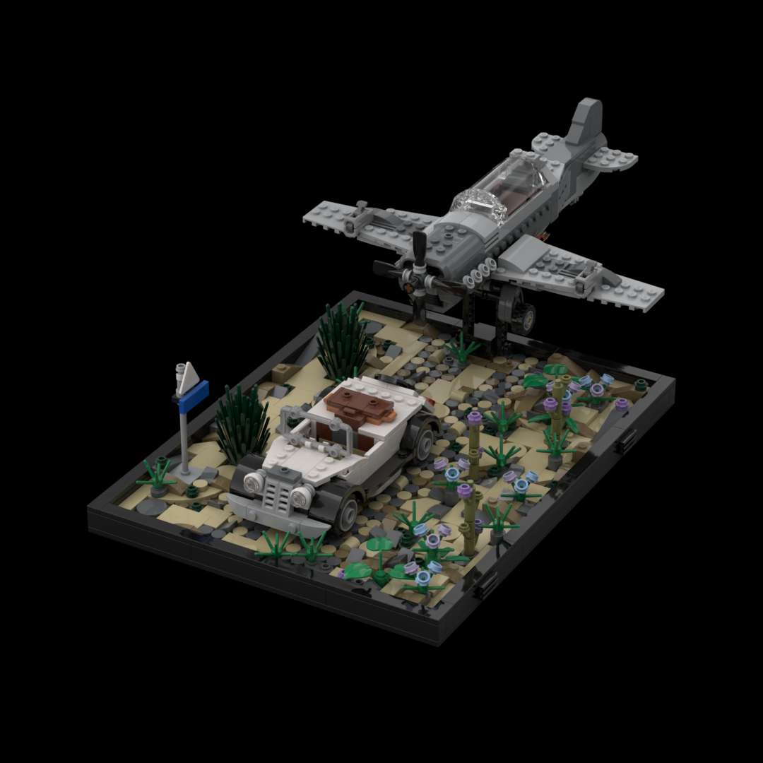 77012 Fighter Plane chase MOC Diorama