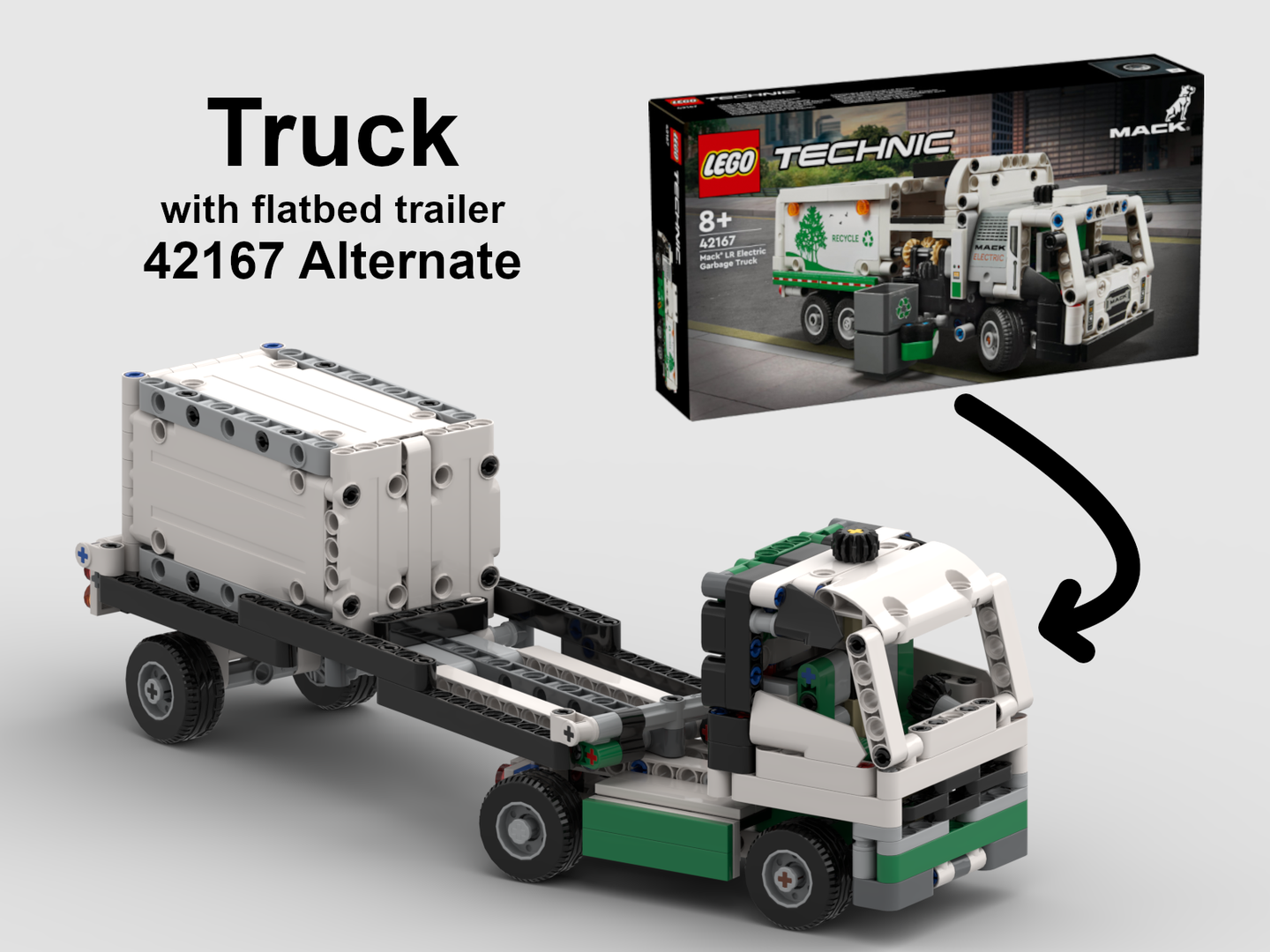 Truck with Flatbed Trailer (42167) alternate build