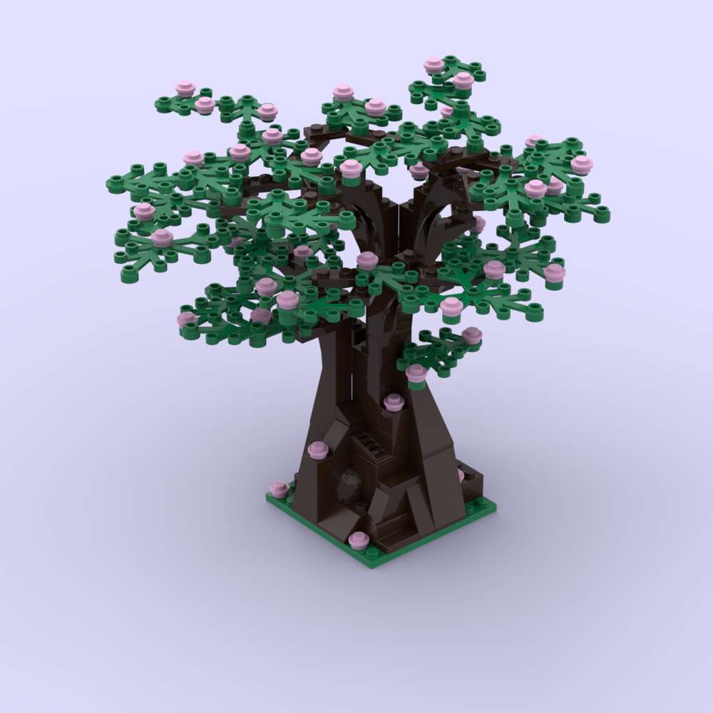 tree with pink elements