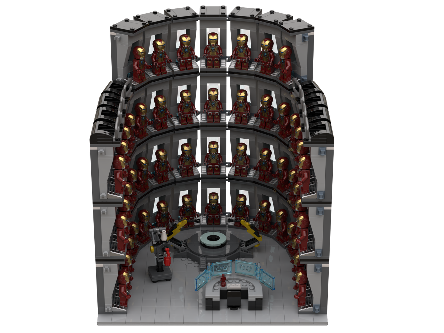 Iron Man Hall of Armor Modular Minifigure Display
