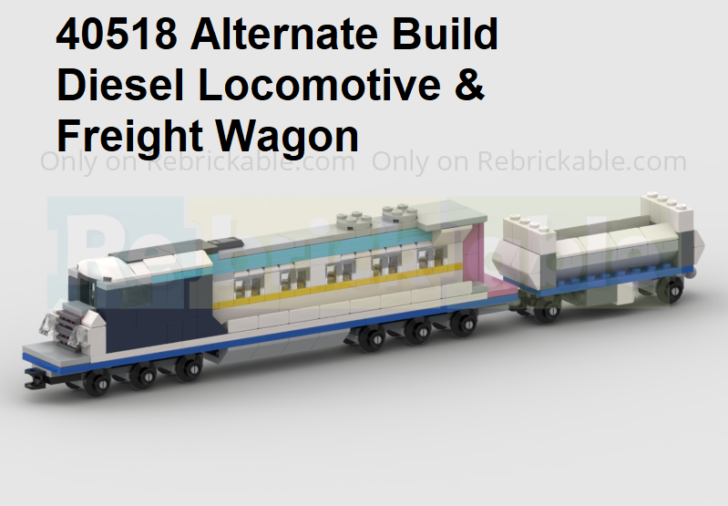 40518 Diesel Locomotive & Freight Wagon - Alternate Build Of 40518 High Speed Passenger Train Set alternate build