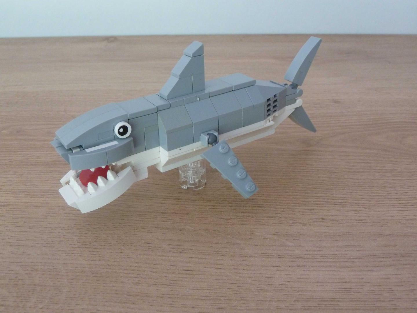 LEGO How to Build a Shark Instructions Tutorial MOC