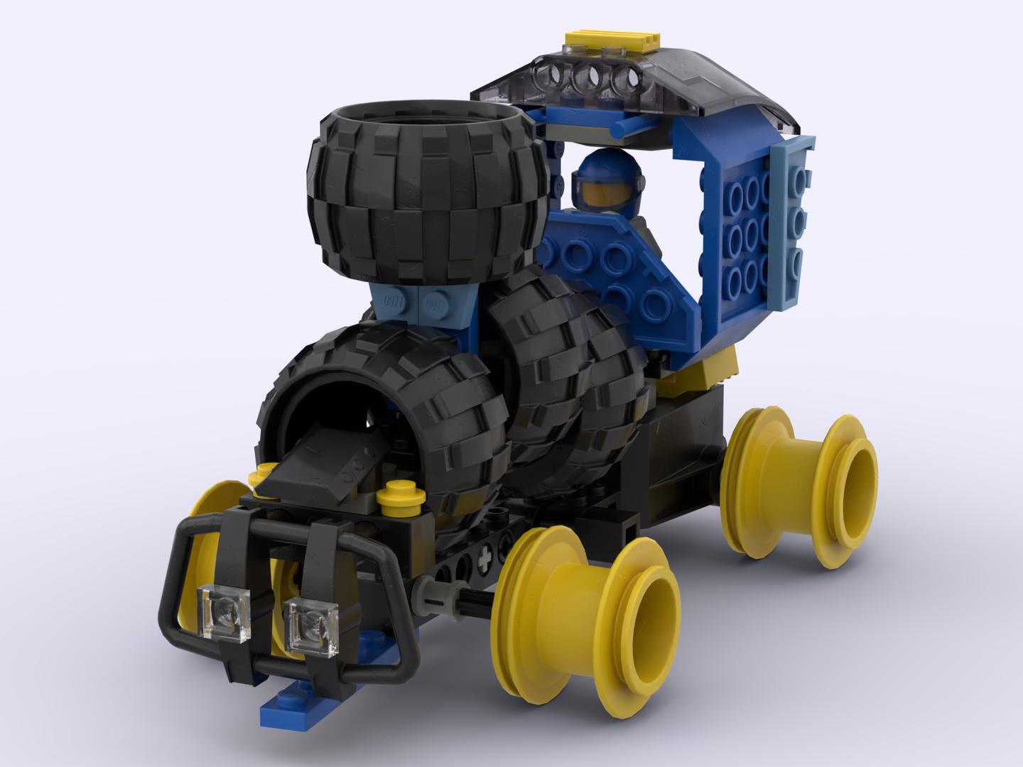 funny little train with 4 wheels