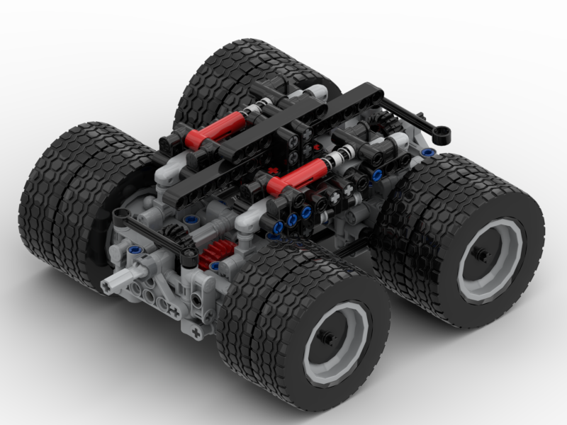 4x4 tandem rear axle