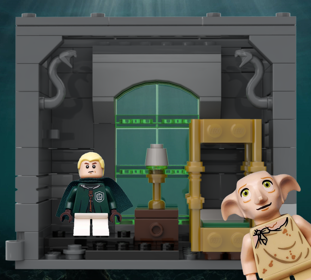 Minifigure Display Case - Slytheryn Dorm