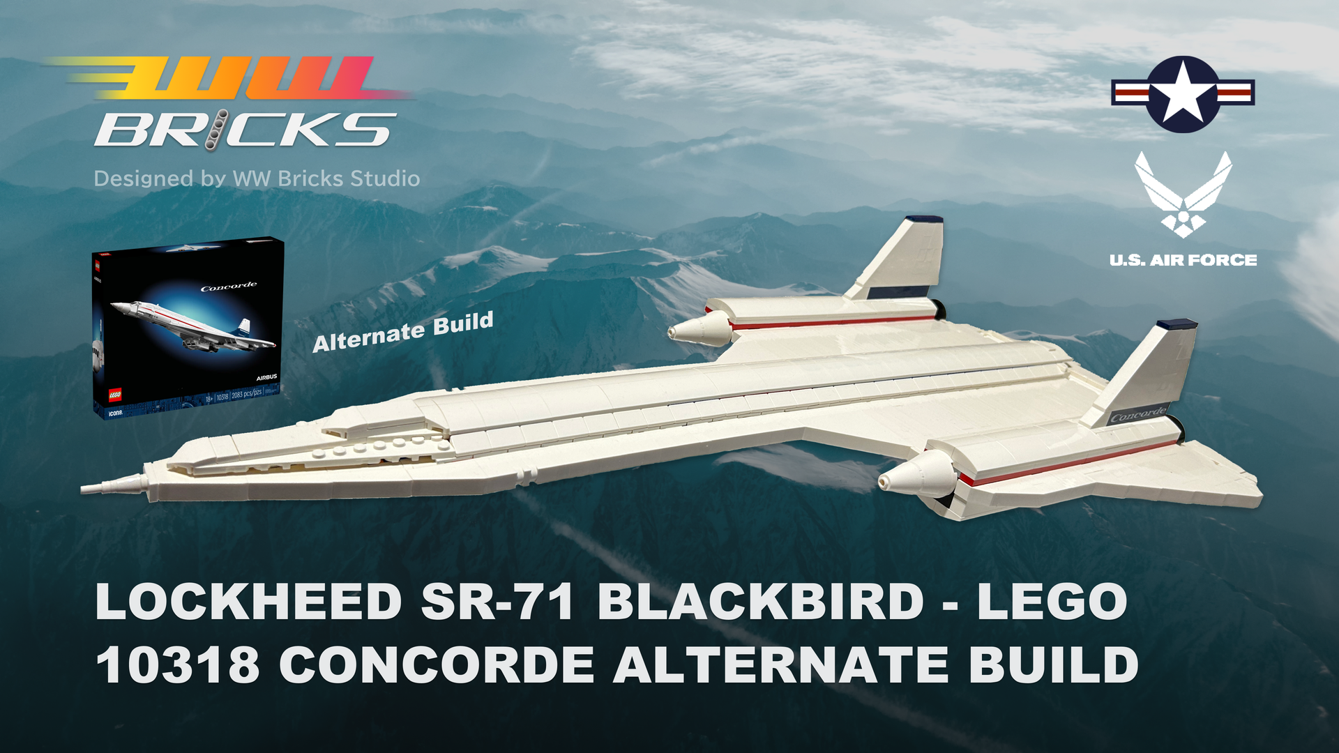 Lockheed SR-71 Blackbird LEGO 10318 Concorde alternate build alternate build