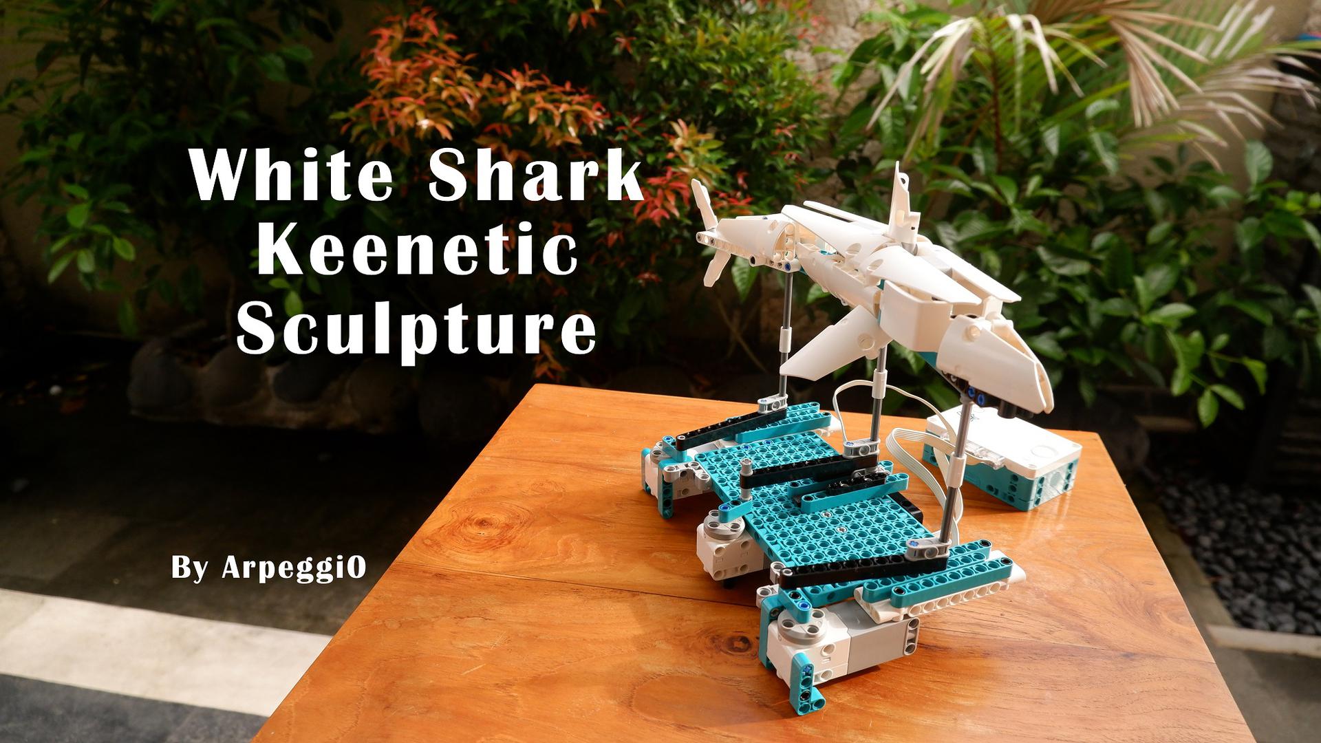 White Shark kinetic sculpture