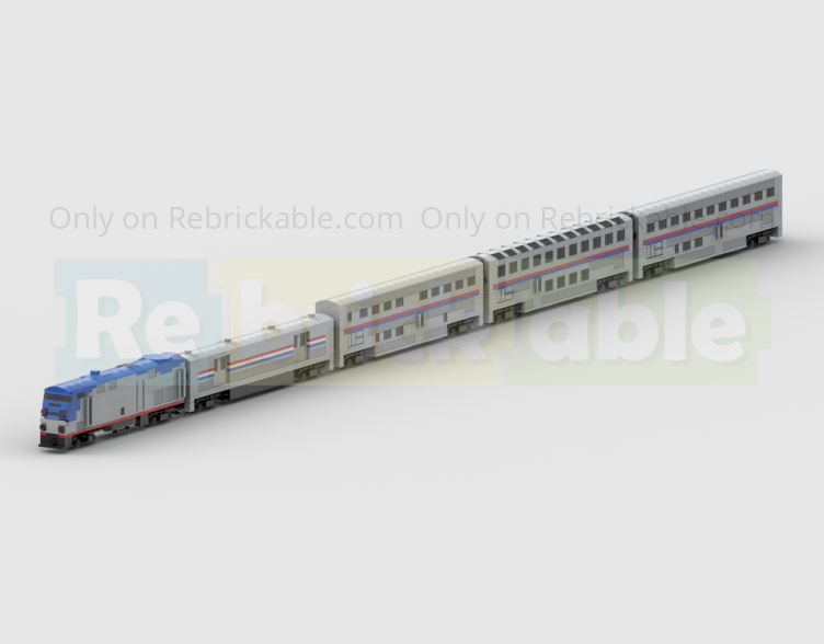 Am Trak Southwest Chief Train Pack - 4 Studs Wide